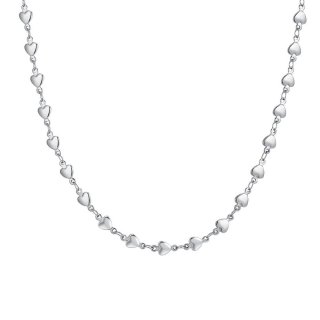 Luca Barra - Collana Donna Cuori - Acciaio - Design Romantico