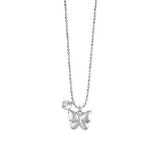 Luca Barra - Collana Donna Farfalla - Acciaio - Zircone Bianco