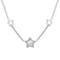 Luca Barra - Collana Donna Stelle - Acciaio - Zirconi Cubici