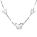 Luca Barra - Collana Donna Acciaio - Cuori - Zircone Rosa