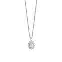 Luca Barra - Collana Donna Acciaio - Cristalli Bianchi - Zircone Bianco
