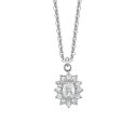 Luca Barra - Collana Donna Acciaio - Cristalli Bianchi - Zircone Bianco
