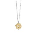 Luca Barra - Collana Donna Ip Gold - Rosa Girevole - Cristallo Bianco