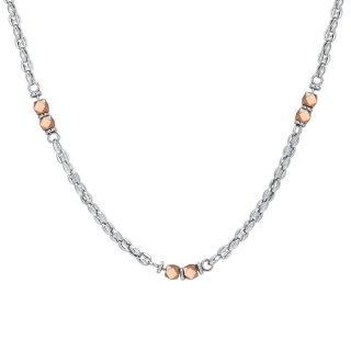 Luca Barra - Collana Uomo Acciaio - Ematite Ip Rose