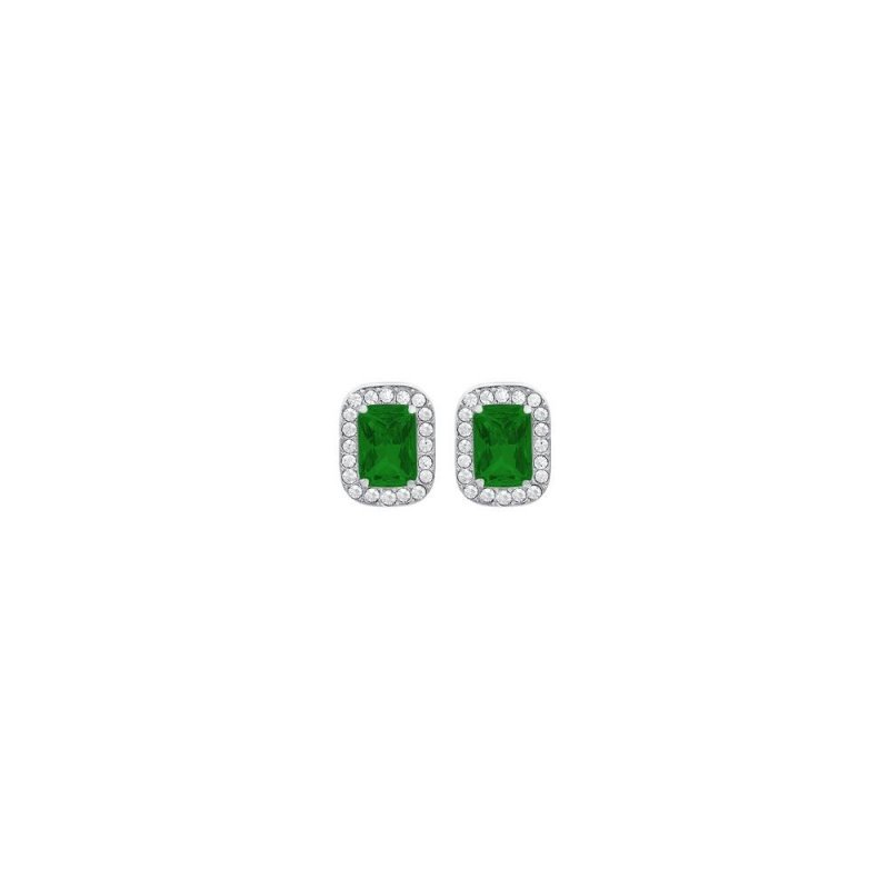 Luca Barra - Orecchini Donna Acciaio - Cristalli - Zircone Verde