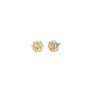 Luca Barra - Orecchini Donna - Acciaio Ip Gold - Rosa Girevole