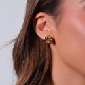 Luca Barra - Orecchini Donna - Acciaio Ip Gold - Rosa Girevole