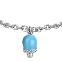 Luca Barra - Bracciale Donna Acciaio - Smalto Turchese - Cristalli