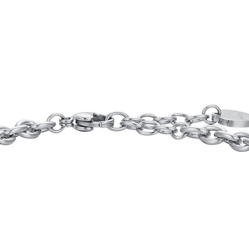 Luca Barra - Bracciale Donna Acciaio - Smalto Turchese - Cristalli