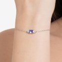Luca Barra - Bracciale Donna Acciaio - Zirconi Viola - Zirconi Bianchi