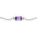 Luca Barra - Bracciale Donna Acciaio - Zirconi Viola - Zirconi Bianchi