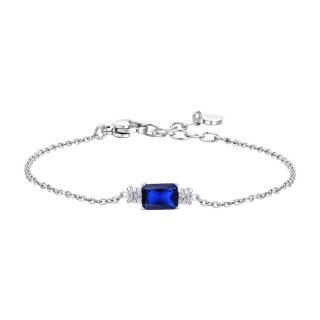 Luca Barra - Bracciale Donna Acciaio - Zirconi Blu - Zirconi Bianchi