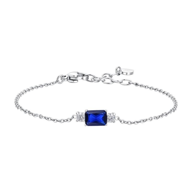 Luca Barra - Bracciale Donna Acciaio - Zirconi Blu - Zirconi Bianchi