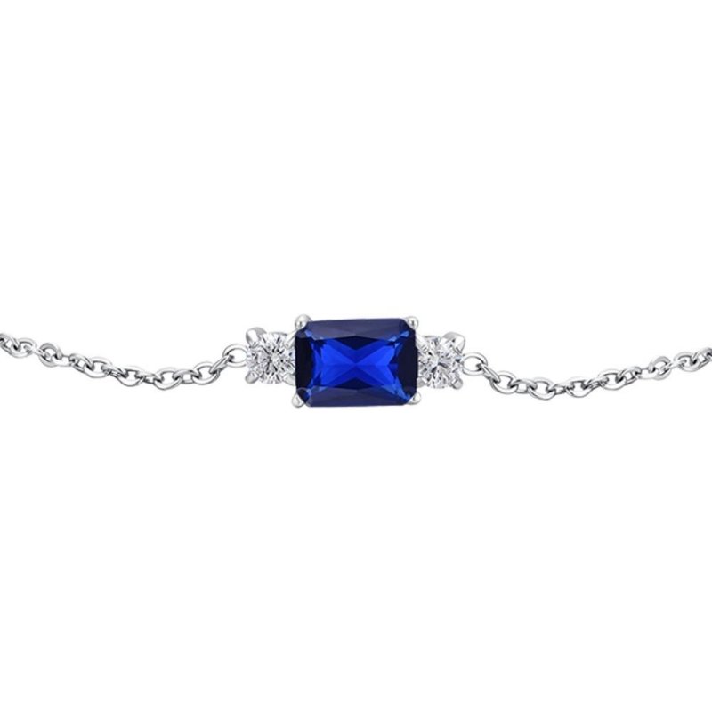 Luca Barra - Bracciale Donna Acciaio - Zirconi Blu - Zirconi Bianchi
