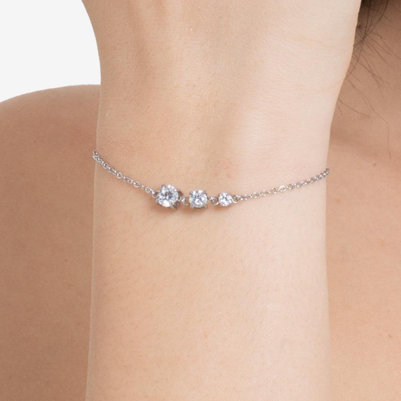 Luca Barra - Bracciale Donna Acciaio - Zirconi Bianchi - Elegante