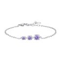 Luca Barra - Bracciale Donna Acciaio - Zirconi Viola - Elegante