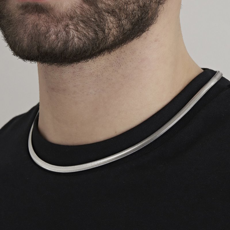 Luca Barra - Collana Uomo Snake - Acciaio - Catena 5 Mm