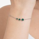 Luca Barra - Bracciale Donna Acciaio - Zirconi Verdi - Elegante