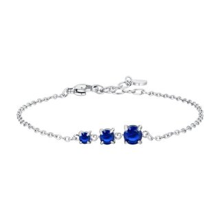 Luca Barra - Bracciale Donna Acciaio - Zirconi Blu - Elegante