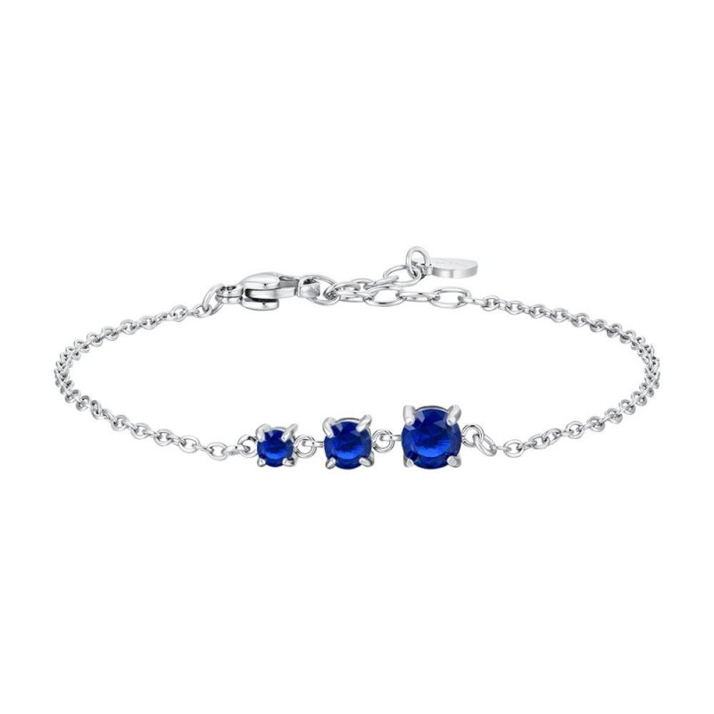 Luca Barra - Bracciale Donna Acciaio - Zirconi Blu - Elegante
