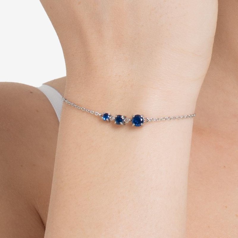 Luca Barra - Bracciale Donna Acciaio - Zirconi Blu - Elegante