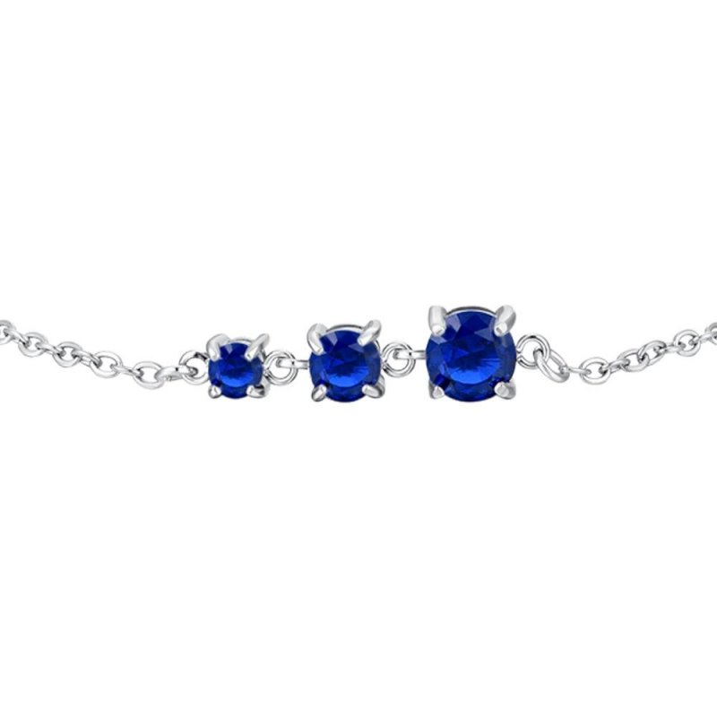Luca Barra - Bracciale Donna Acciaio - Zirconi Blu - Elegante