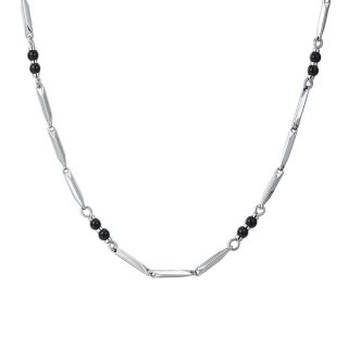 Luca Barra - Collana Uomo Acciaio - Pietre Agata - Design Elegante