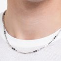 Luca Barra - Collana Uomo Acciaio - Pietre Agata - Design Elegante