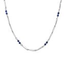 Luca Barra - Collana Uomo Acciaio - Pietre Lapis Blu