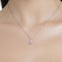 Luca Barra - Collana Donna Acciaio - Zirconi Bianchi - Elegante