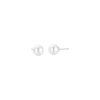 Luca Barra - Orecchini Donna Perla 4Mm - Acciaio Elegante