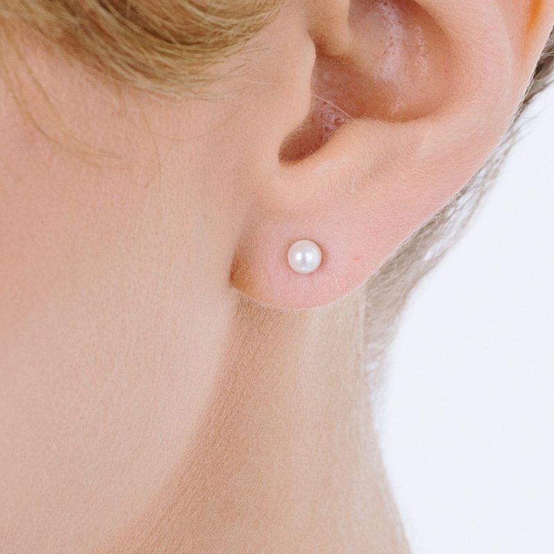 Luca Barra - Orecchini Donna Perla 4Mm - Acciaio Elegante