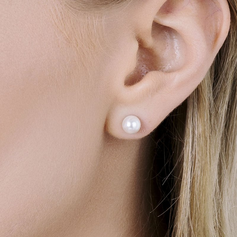 Luca Barra - Orecchini Donna Perla 4Mm - Acciaio Elegante