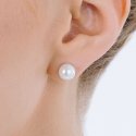 Luca Barra - Orecchini Donna Perla 4Mm - Acciaio Elegante