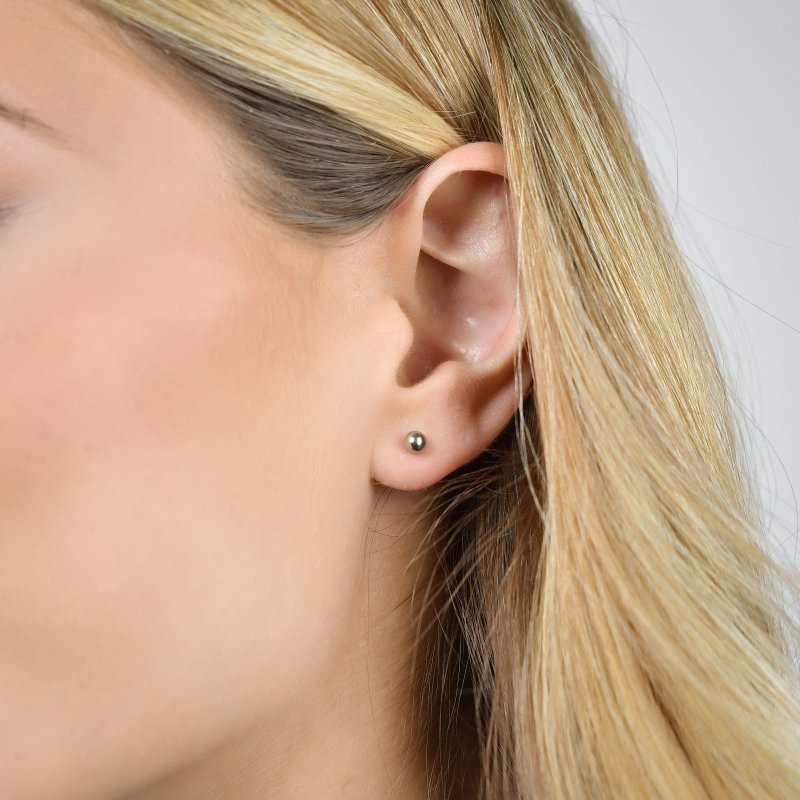 Luca Barra - Orecchini Donna - Acciaio - Sfera 4Mm