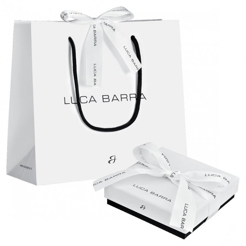 Luca Barra - Collana Donna Acciaio - Zirconi Blu E Bianchi