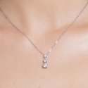 Luca Barra - Collana Donna Acciaio - Zirconi Bianchi - Elegante