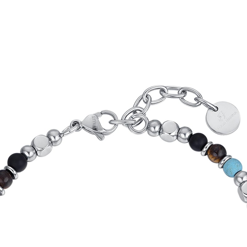 Luca Barra - Bracciale Uomo Acciaio - Occhio Di Tigre