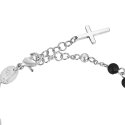 Luca Barra - Bracciale Rosario Uomo - Acciaio - Pietra Lavica