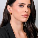 Luca Barra - Orecchini Donna Goccia - Acciaio Ip Gold - 12X20 Mm