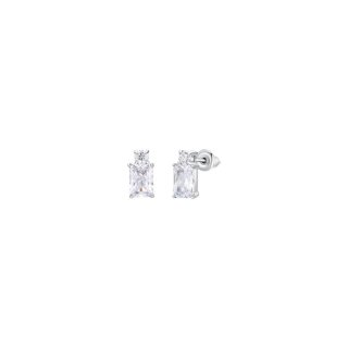 Luca Barra - Orecchini Donna Acciaio - Zirconi Bianchi - 10Mm