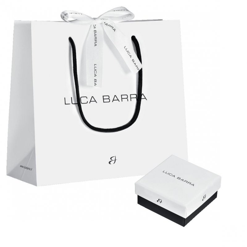 Luca Barra - Orecchini Donna Acciaio - Zirconi Viola - Zirconi Bianchi