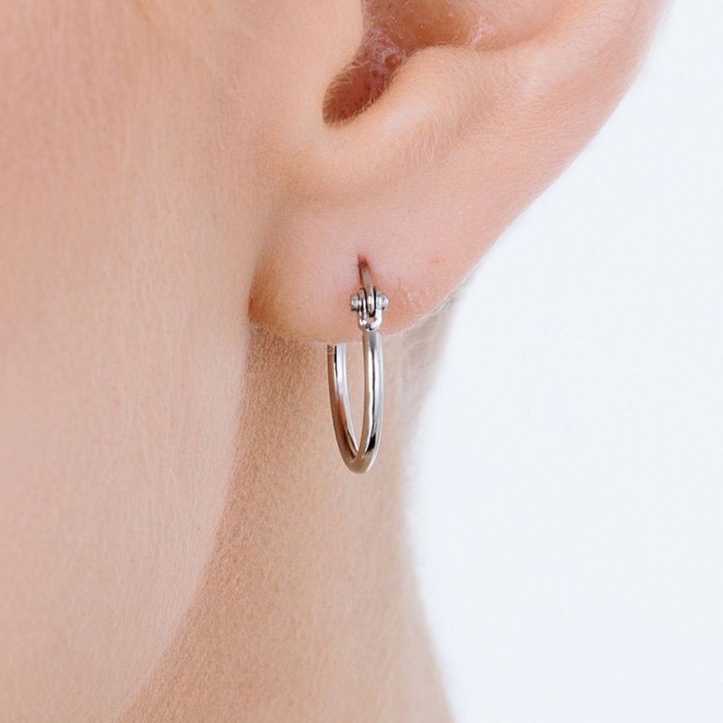 Luca Barra - Orecchini Cerchio Donna - Acciaio - Diametro 13 Mm
