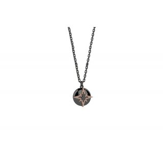 Nanan - Pendente Portami Con Te - Argento 925 - Nero E Rose Gold