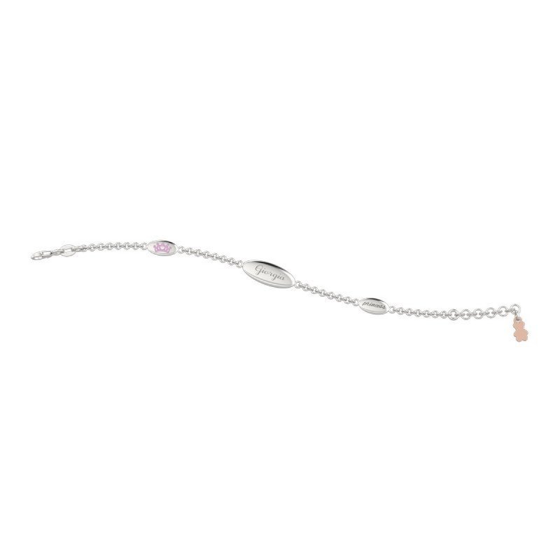 Nanan - Bracciale Targhetta Bimba - Argento 925 - Personalizzabile