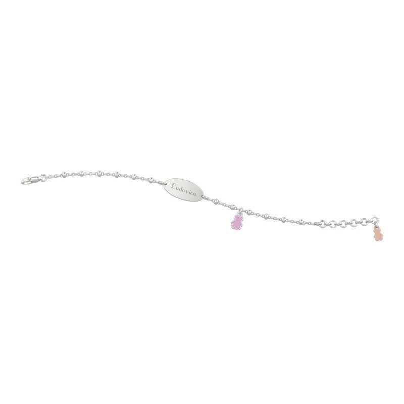 Nanan - Bracciale Bimbo Argento 925 - Targhetta Personalizzabile
