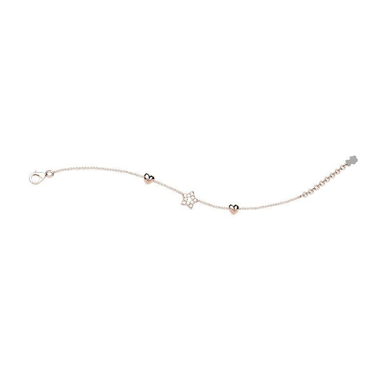 Nanan - Bracciale Argento 925 - Stella - Cuoricini