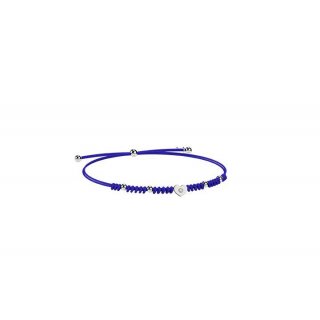 Nanan - Bracciale Cordino Cuore - Argento 925 - Blu Bambina