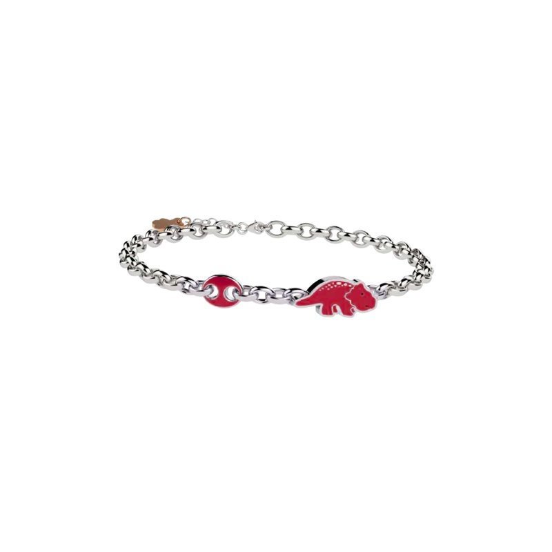 Nanan - Bracciale Dinosauro Rosso - Argento 925 - Bambini