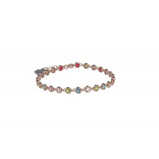 Nanan - Bracciale Tennis Bambini - Argento 925 - Pietre Rosa